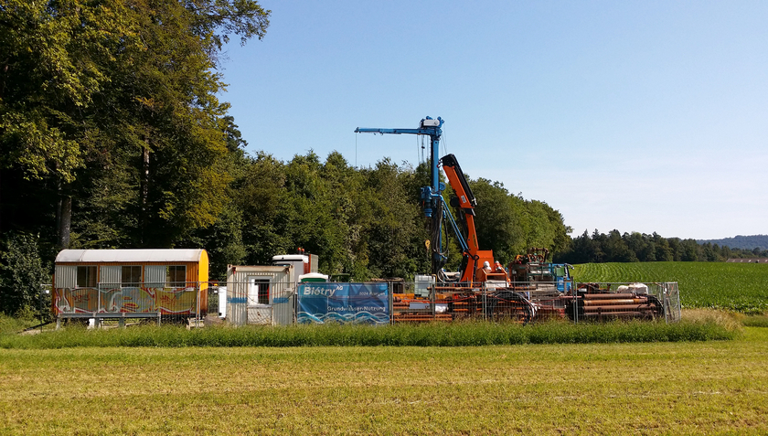 Die Bohrstelle westlich von Bülach/ZH (Foto: Yama Tomonaga, Eawag, Uni Basel).